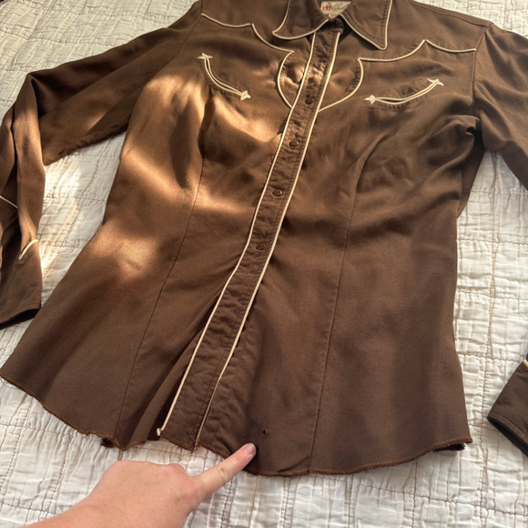 Vintage 1940's/50's western shirt by Circle A western wear • Size: S / M - Picture 4 of 8